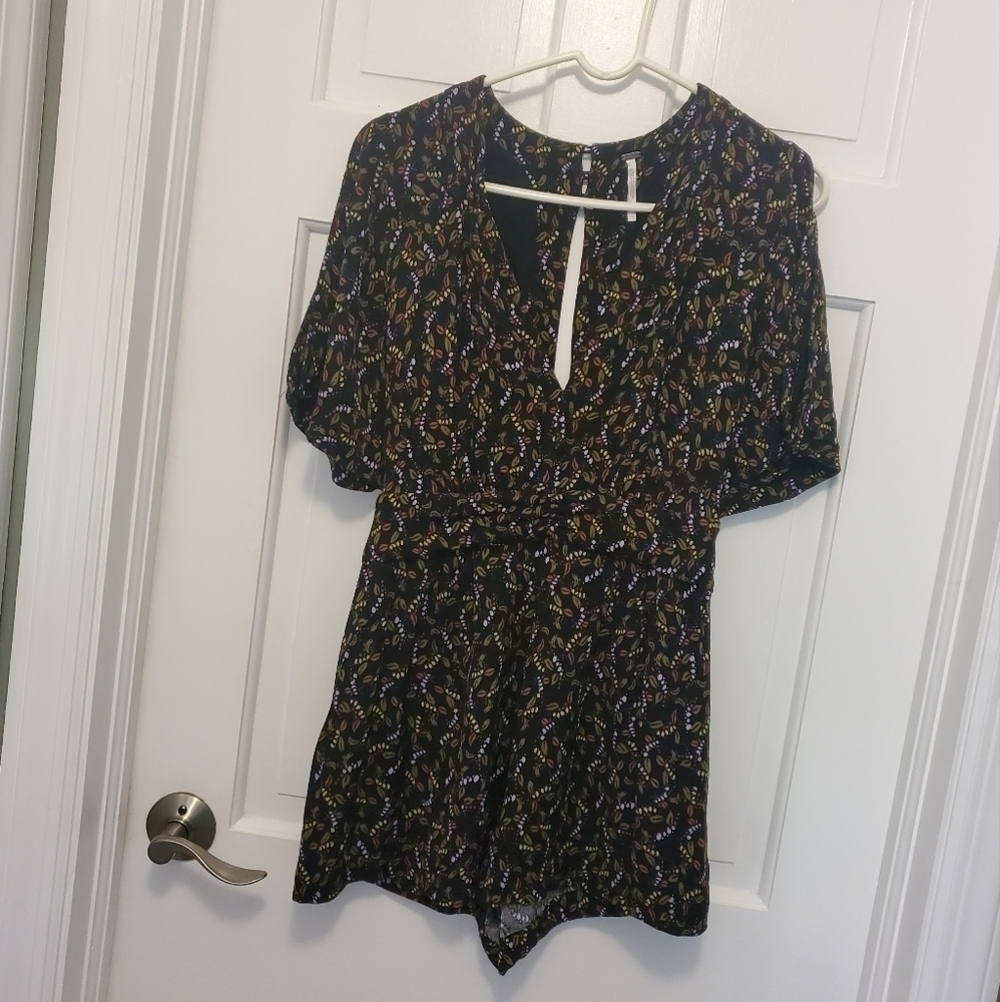 Free People V-Neck Slit Sleeve Romper Size 4, boho - Picture 2 of 10